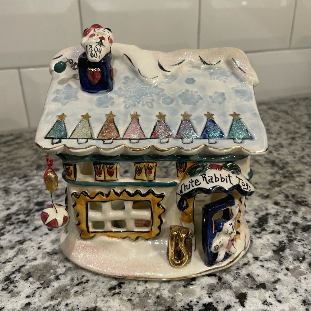 Blue Sky, Claywork by Heather Goldminc: White Rabbit